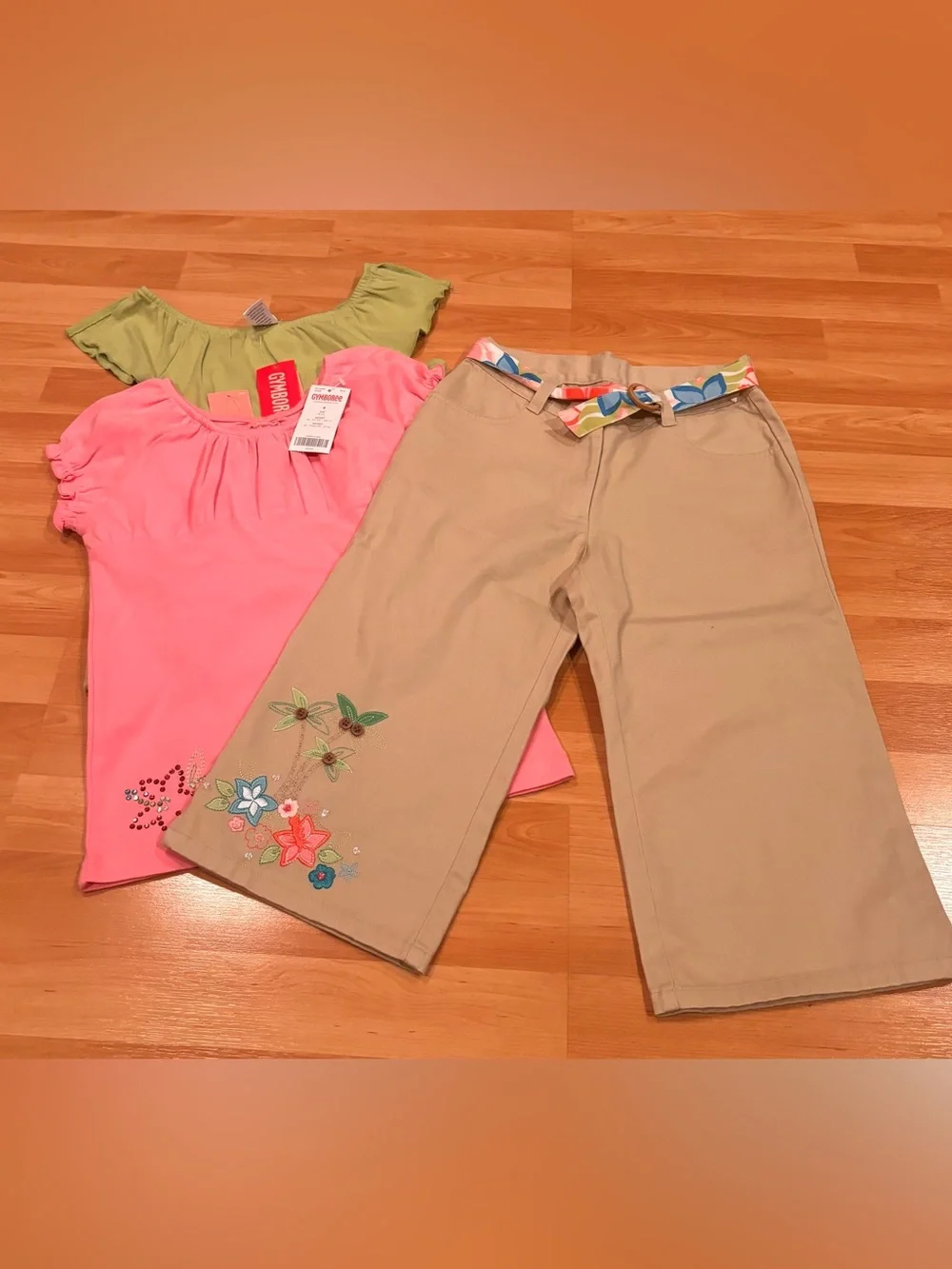 Gymboree Y2K/ Vintage Beige Girls' Khaki Pants with Matching Tops